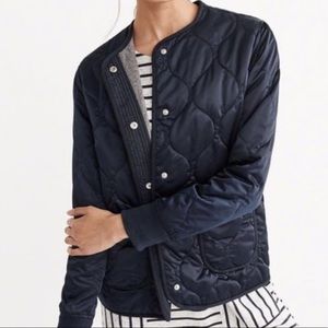 Abercrombie & Fitch Quilted Jacket - Navy - M